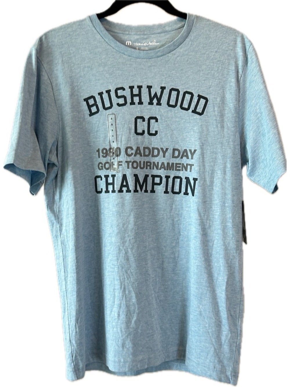 Travis Mathew Caddyshack Bushwood Heather Blue Pima T-Shirt - Men's Small - NWT